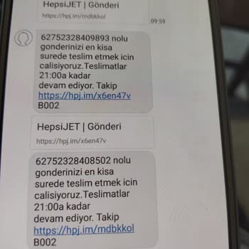 Hepsijet Bize Ait Olmayan Ürünün Teslim Mesajı
