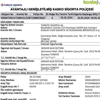 Koalay.com Kolay Sigorta Kaskomu İptal Etmiyor