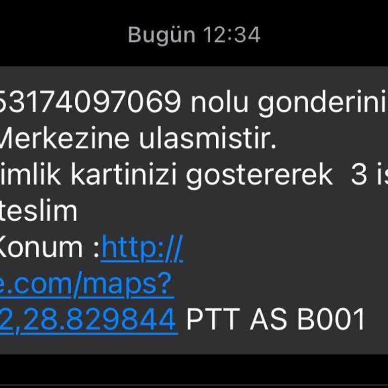 PTT Kargo Bana Getirin Kargomu