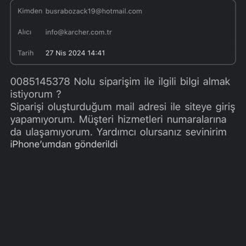 Karcher Ürün Teslimatı Problemi