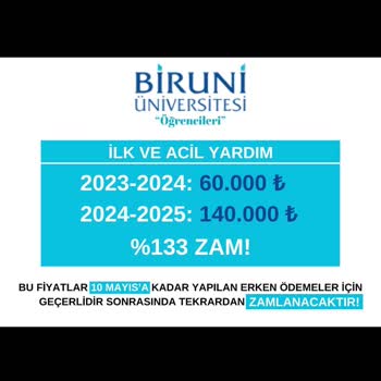 Biruni Üniversitesi Tutarsızlık İle Zam Yapıp Öğrencisini Saymayan Bir Okul