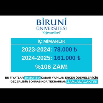 Biruni Üniversitesi Tutarsızlık İle Zam Yapıp Öğrencisini Saymayan Bir Okul