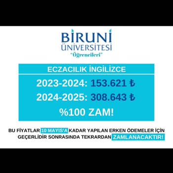 Biruni Üniversitesi Tutarsızlık İle Zam Yapıp Öğrencisini Saymayan Bir Okul