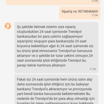 Trendyol Alışveriş Sitesi Ve Akbank Ücret İadesinin Yapılmaması.