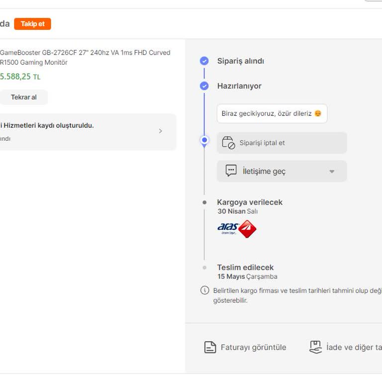 Hepsiburada Kargoya Verilecek Hatası