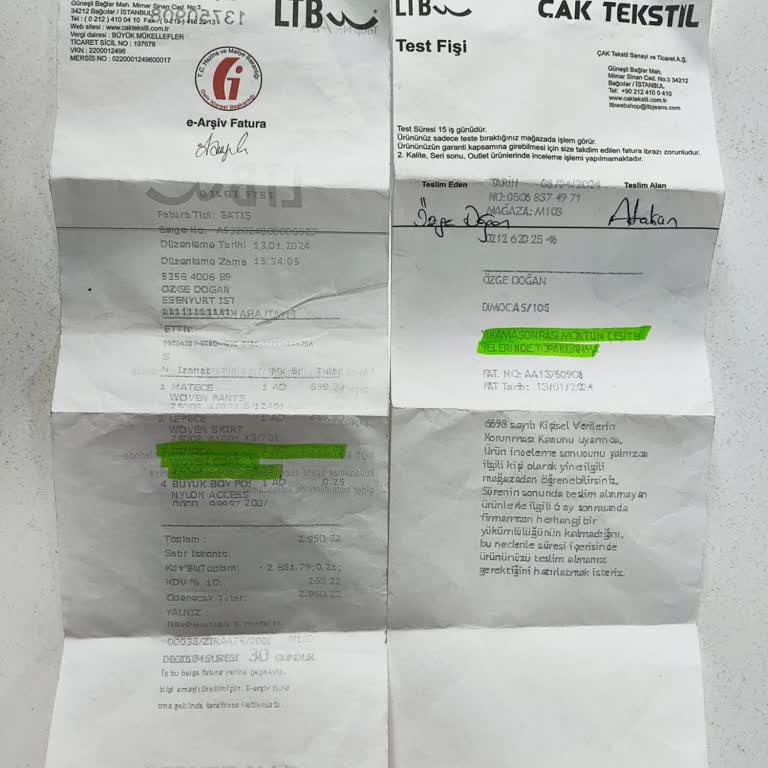 LTB Yıkamadan Sonra Bozulan Mont