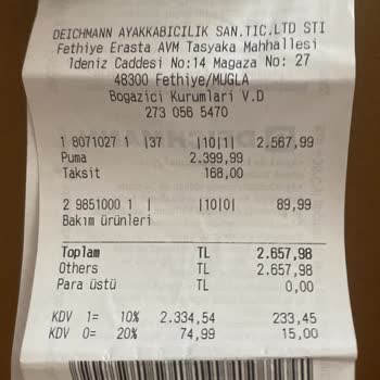 Puma Deichmann Dan Ayakkabı Alınmaz.