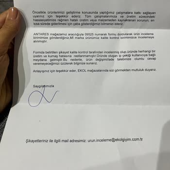 Ekol Giyim Kalite Beklentisi Hayal Kırıklığına Dönüştü