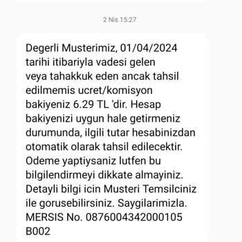 TEB Olmayan Paraya Hesap İşletim Ücreti