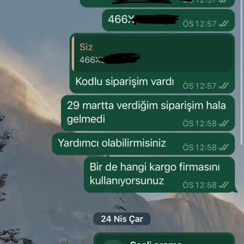 Charme Butik Siparişimi Göndermedi.