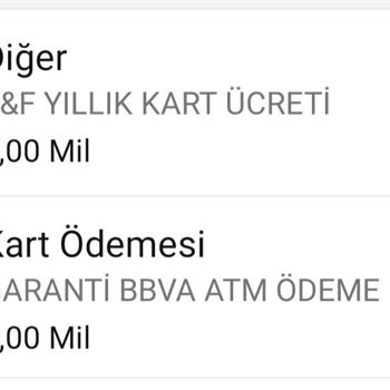 Garanti BBVA Kredi Kartı Aidatı