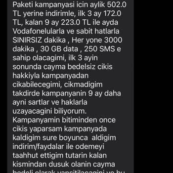 Vodafone İletişim/ Müşteri Odaklı OLAMAMAK/müşteri İsteklerine Cevap Vermemek