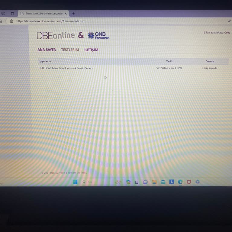 QNB Finansbank Online Sınav Giriş Sorunu
