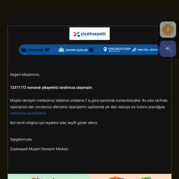 ÇiçekSepeti Teslimat Tarihini Kafasına Göre Belirleyen Sözde Kurumsal Firma!