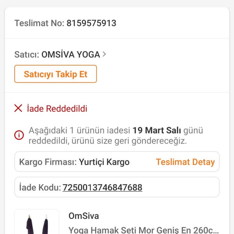 Trendyol İade Kabul Etmeme