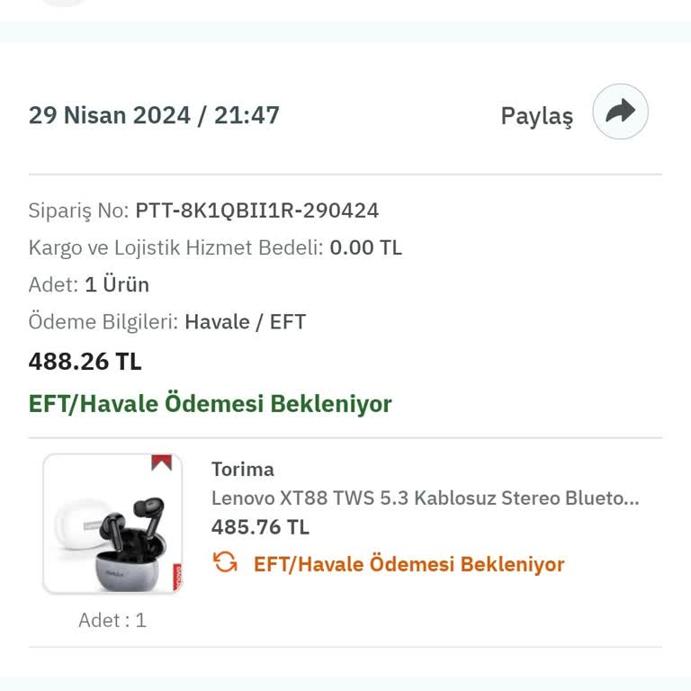 PttAVM EFT Ve Havale