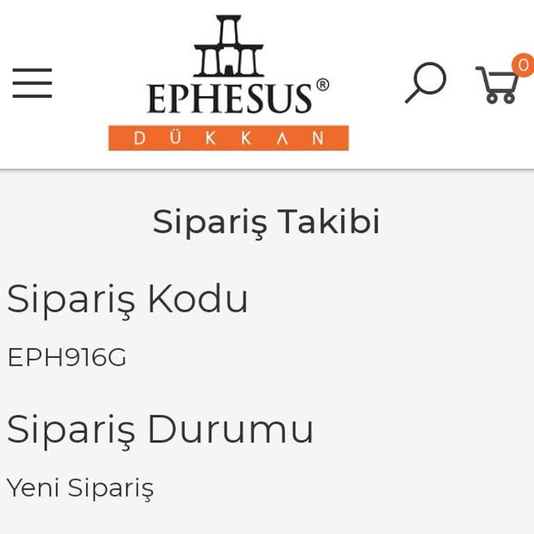 Ephesus Dükkan Siparişim Hala Kargoya Verilmedi
