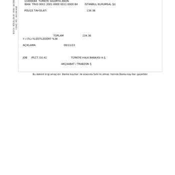 Halkbank Hesabımdan Başkasına Ait DASK Poliçesi Kesildi.