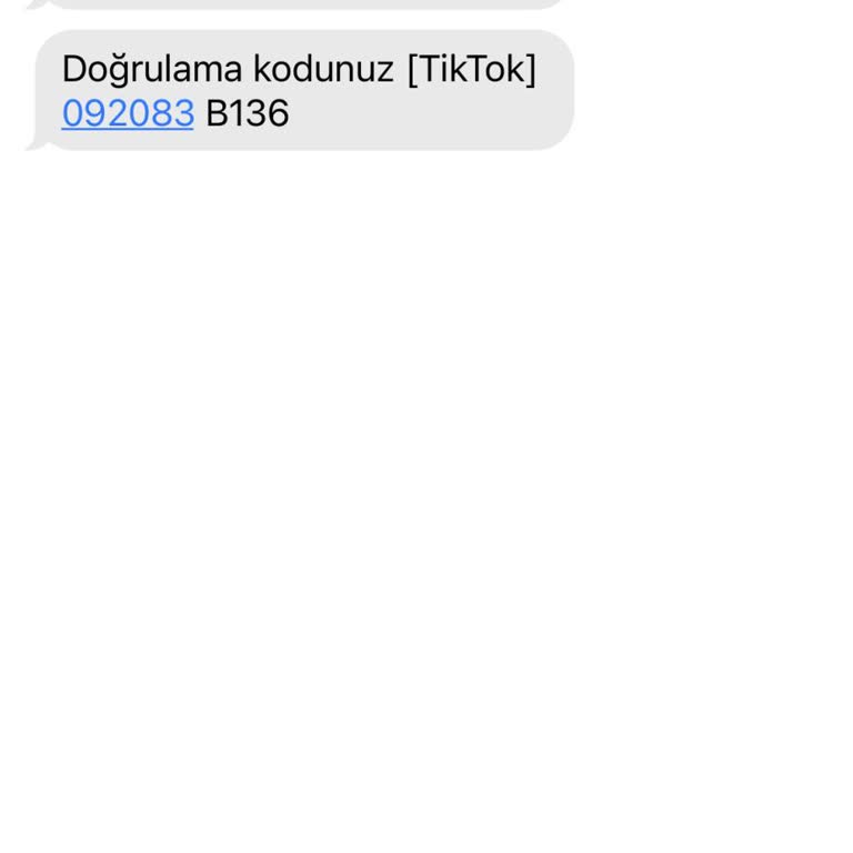 TikTok Doğrulama Kodu Gönderdi