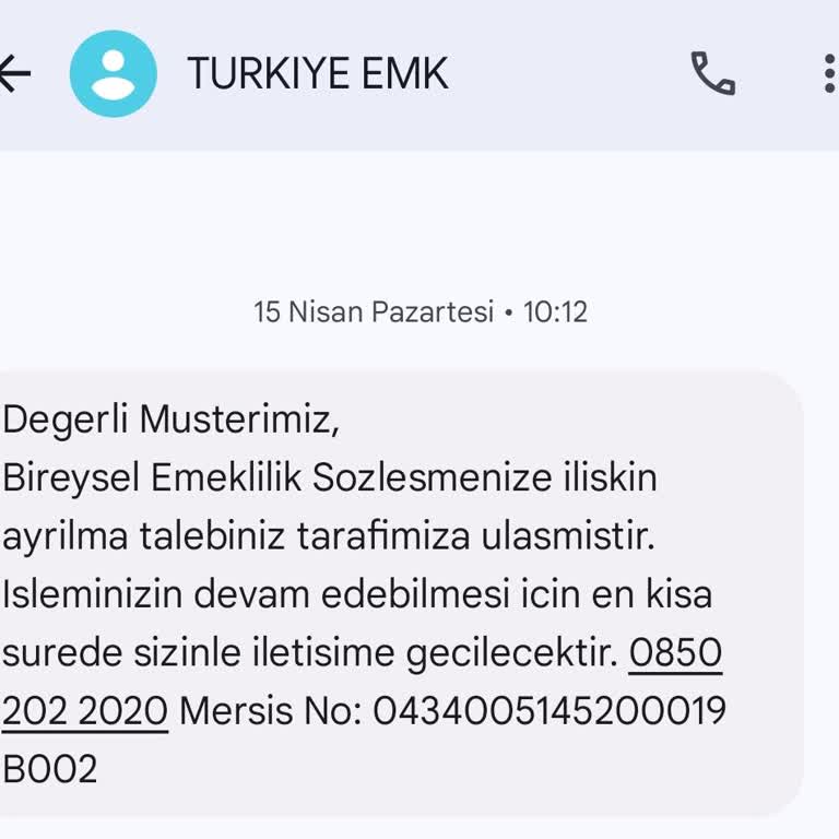 Türkiye Hayat Emeklilik BES İptali Yapmıyor