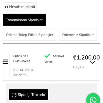 Su Butik Uzun Süreli Sipariş Gecikmesi Ve Cevap Vermeme