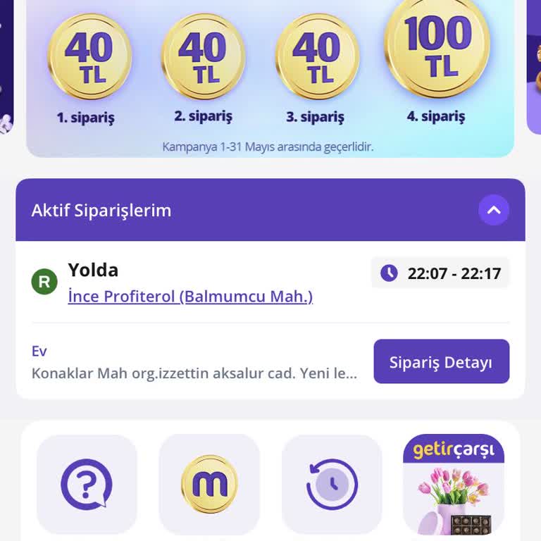 Getir Yemek Canlı Yardım Beceriksizliği
