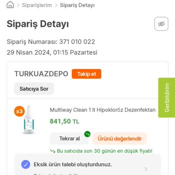 Hepsiburada Üzerinden Alınan Eksik Teslim Edilen Ürün