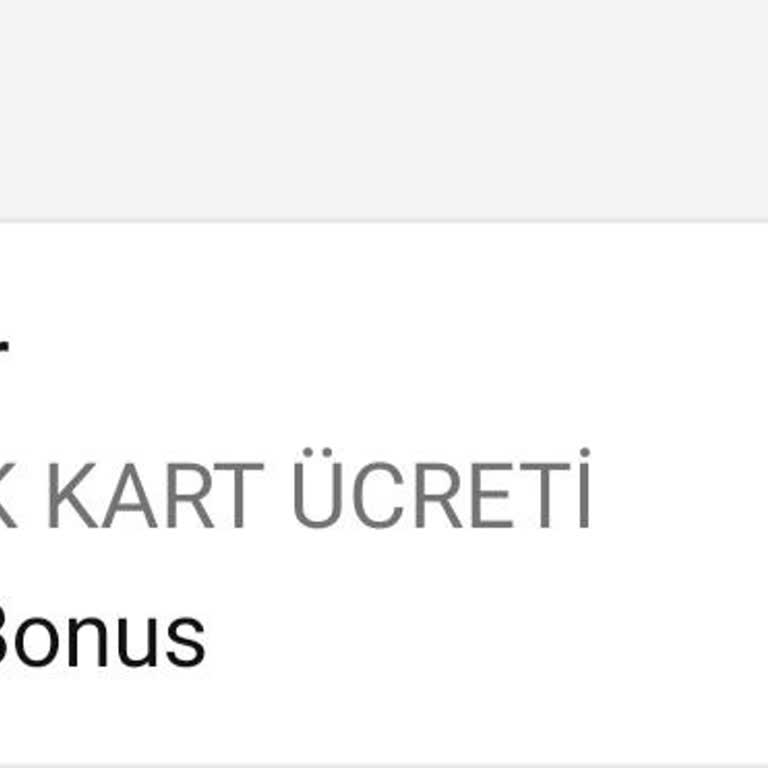 Garanti BBVA Bonus Gold Trink Yıllık Kart Aidat Ücreti