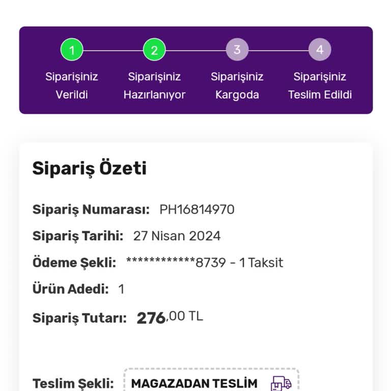 Gratis Mağazadan Teslim Seçeneği
