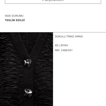 Zara Online İademi Yapmıyor