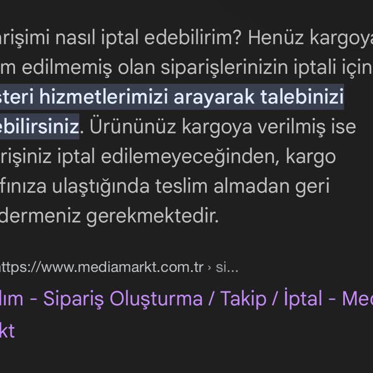 Media Markt İade İşleminin Yapılamaması