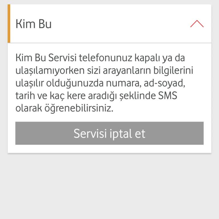 Vodafone "kim Bu" Dijital Hizmet Sistemi Çalışmıyor