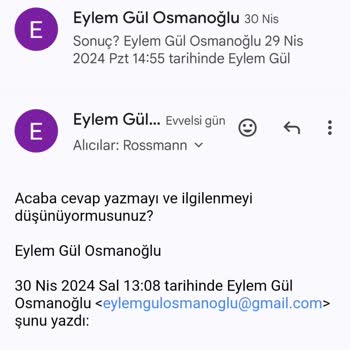 Rossmann Ve Müşteri Hizmetlerini Şikayet