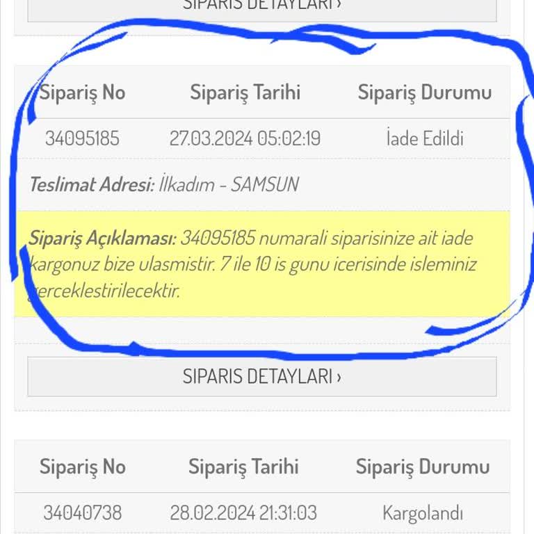 Sefamerve İade Sürecinde Mağduriyetim