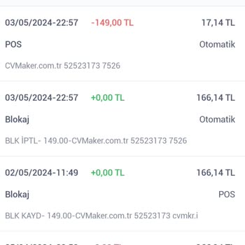 CV Marker İzinsiz Bende Para Kesmesi