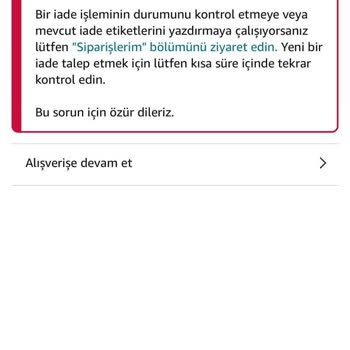 Amazondan Alınan Ürünü İade Edememe