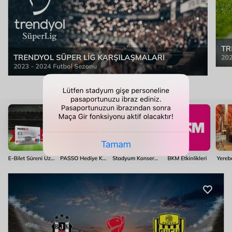 Passolig Passo "maça Gir" Fonksiyonu Olmuyor