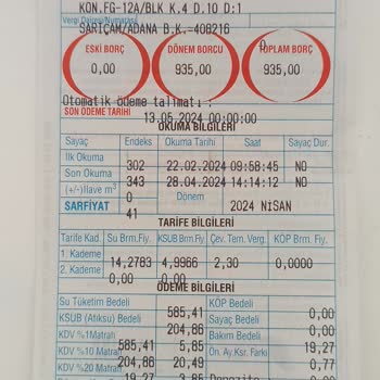 ASKİ Adana Haksız Atıksu Bedeli