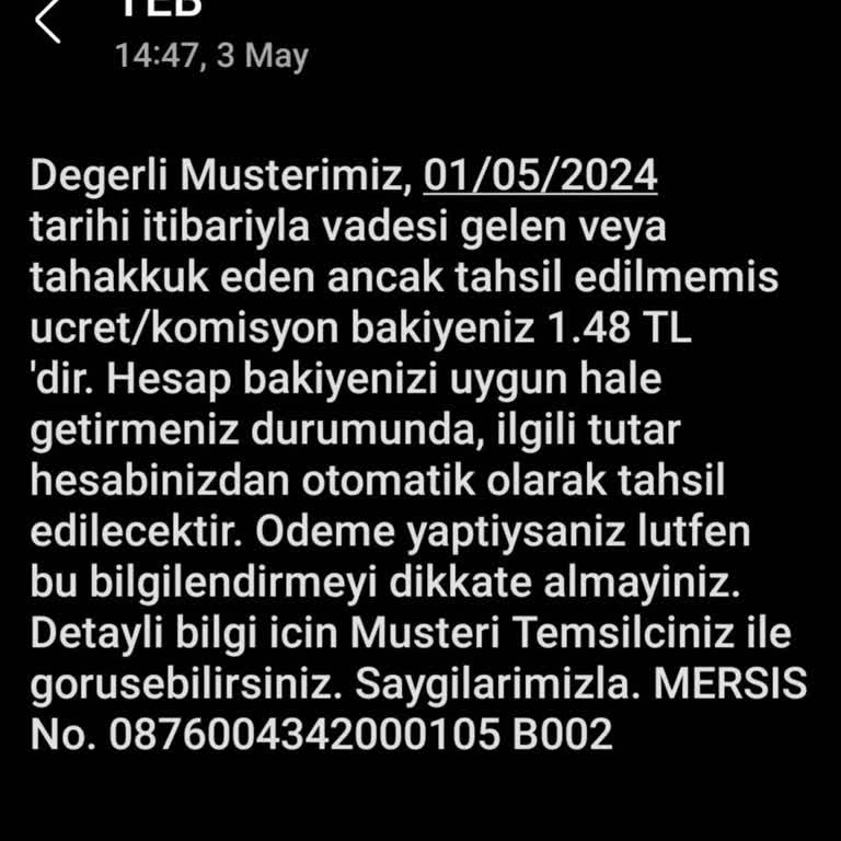 CepteTeb Komisyon Borcu
