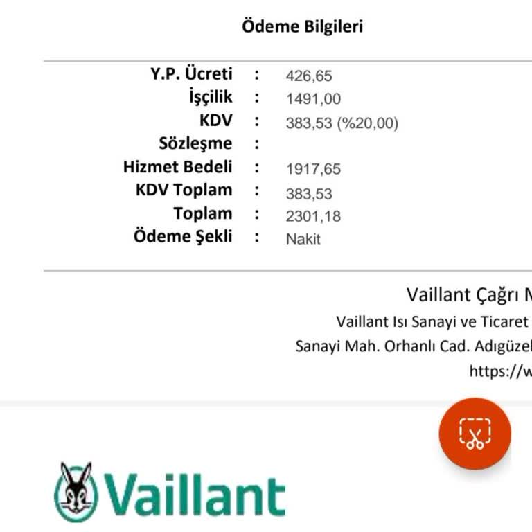 Vaillant Kombi Bakım Ücreti Verdik İşçilik Ücreti Yok Dedi İşçilik Ücreti Aldı