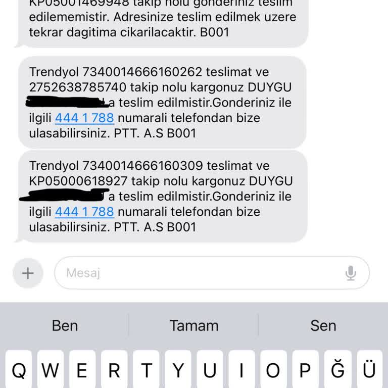 PTT Kargo Teslimatıyla İlgili Yaşanan Sorun