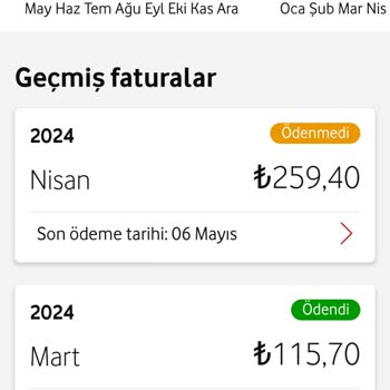 Vodafone Fazla Fatura Fiyatı