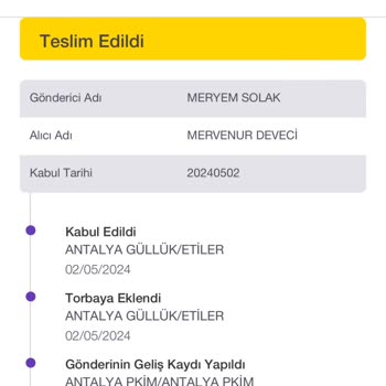 Sürat Kargom Çalındı