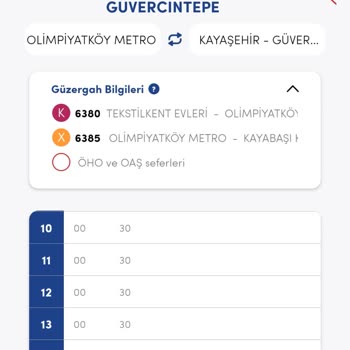 İETT - İstanbul Elektrik Tramvay Tünel Otobüs Saati Yok Otobüs