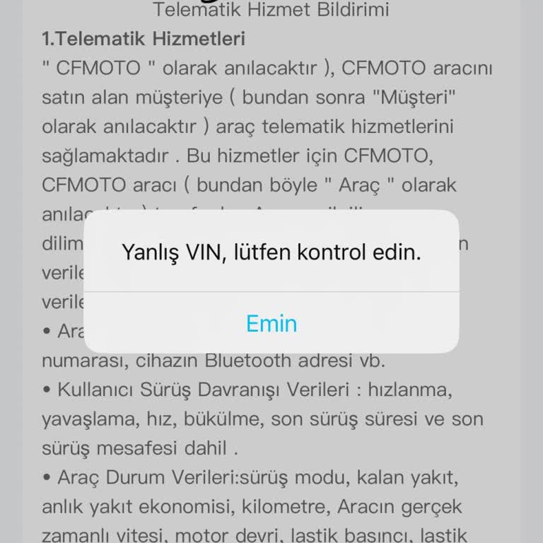 CFMOTO Nk 250 Uygulama Bağlantı Hatası