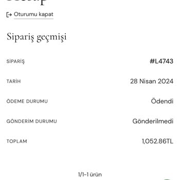 LESEQUENCE Ürünler Aynı Gün Kargoda Yazmasına Rağmen 1 Haftadır Gönderilmiyor