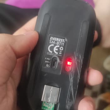 Everest SM-BT11 Kablosuz Mouse Çalışmıyor Kırmızı Işık Takılı Kalıyor