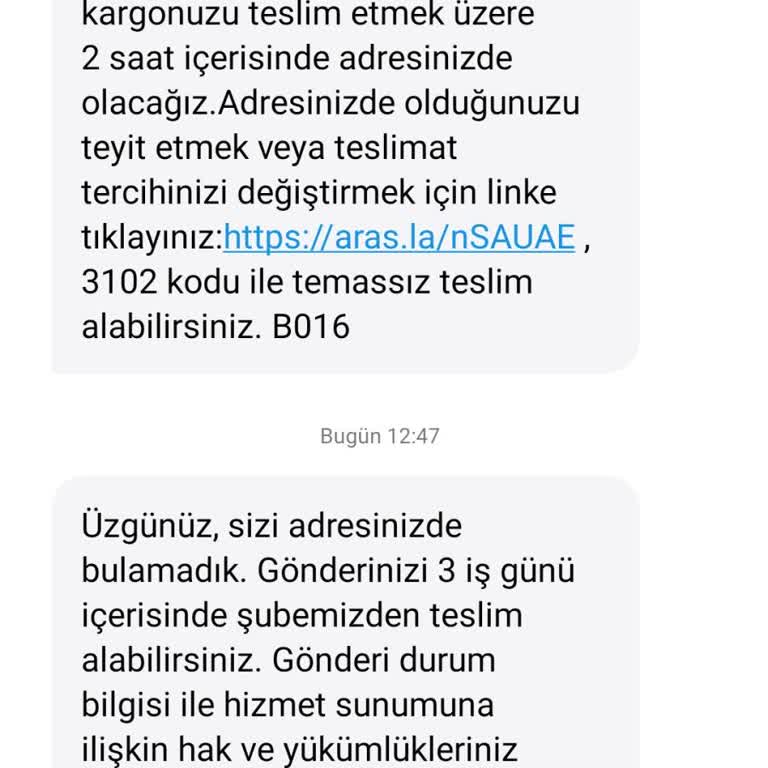 Aras Kargo Ankara Hasköy Şubesi