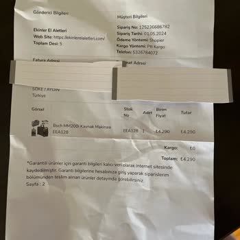 Ekinler Profesyonel El Aletleri Ekinler'den Sahte Ve Kırık Ürün Hayal Kırıklığı