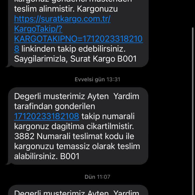 Sürat Kargo Kargo Gelmediği Halde Evde Yoktunuz Deniliyor